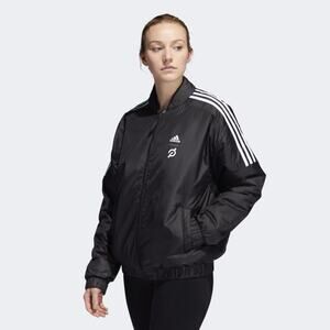 NWT Adidas X Peloton Bomber Jacket Women’s Medium Black HG5476 Activewear Gym